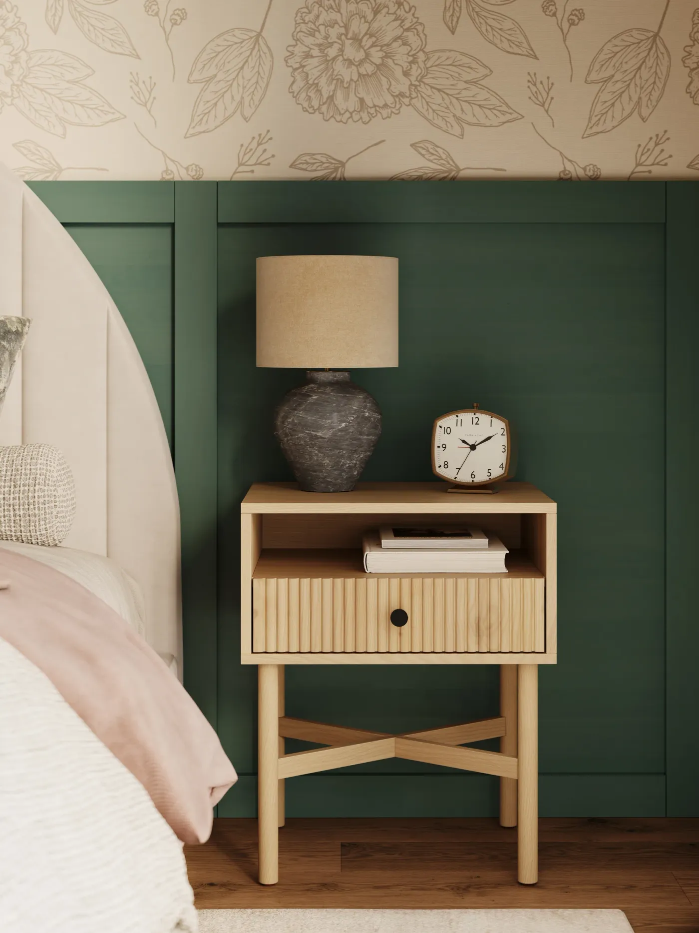 3D Furniture Rendering for Dragonfly Furniture — Fluted Nightstands