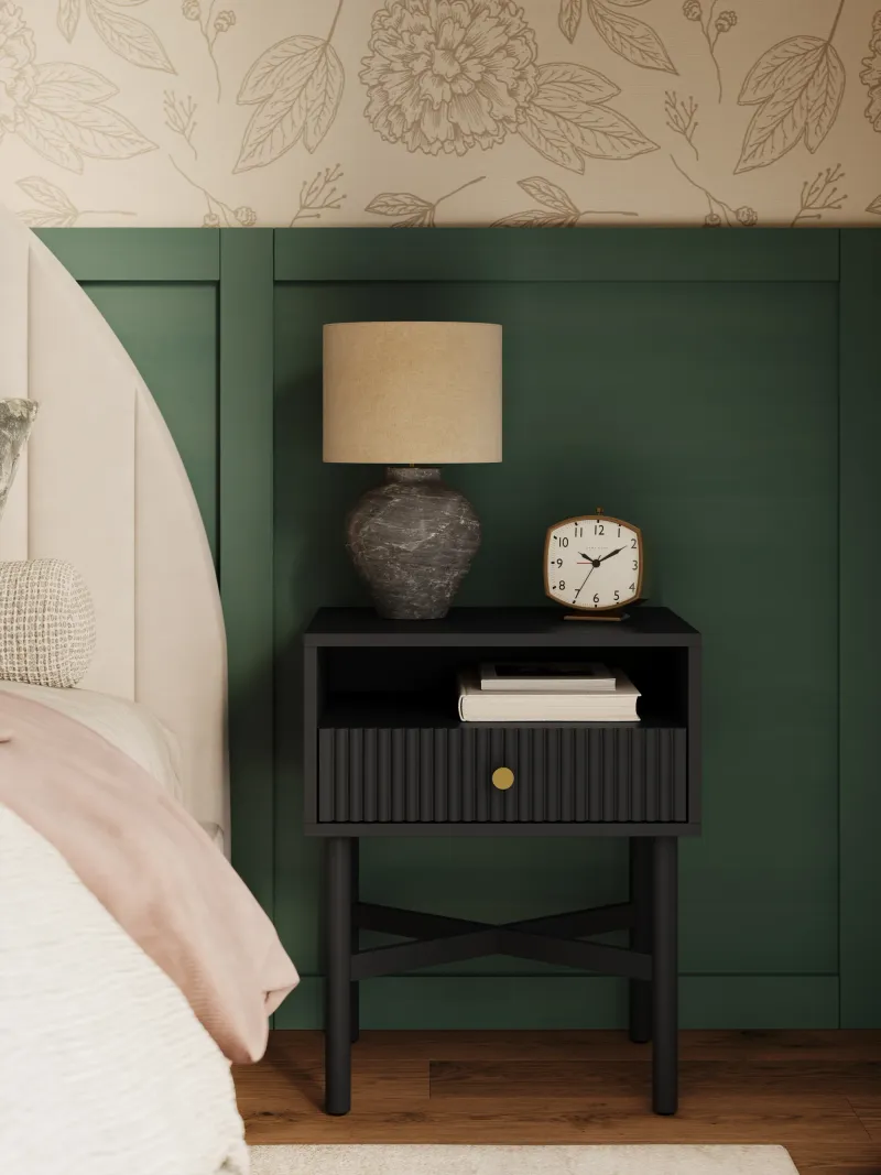 3D Furniture Rendering for Dragonfly Furniture — Fluted Nightstands, view 2