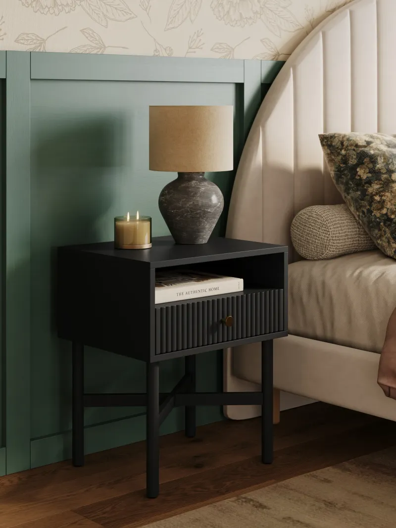 3D Furniture Rendering for Dragonfly Furniture — Fluted Nightstands, view 4