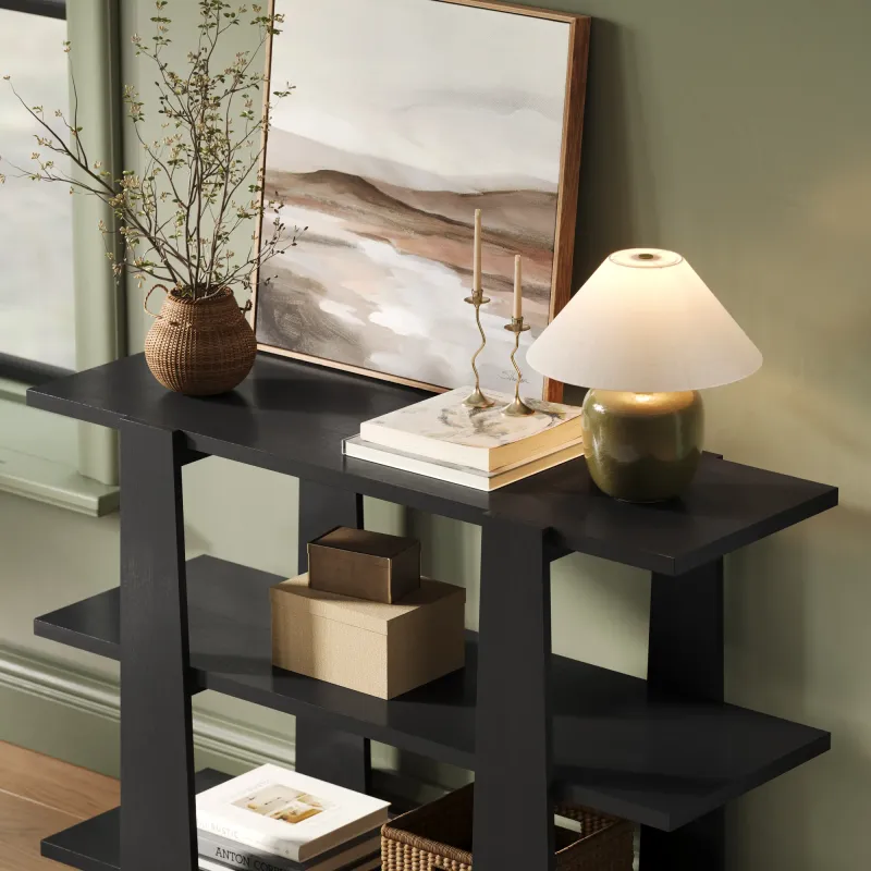 3D Furniture Rendering for Dragonfly Furniture — 3-Tier Wood Console Table, view 5
