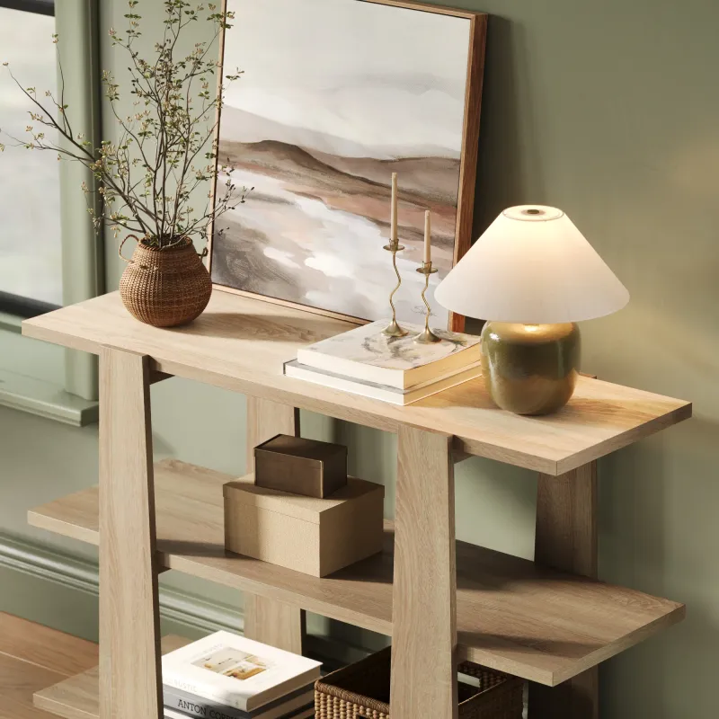 3D Furniture Rendering for Dragonfly Furniture — 3-Tier Wood Console Table, view 6