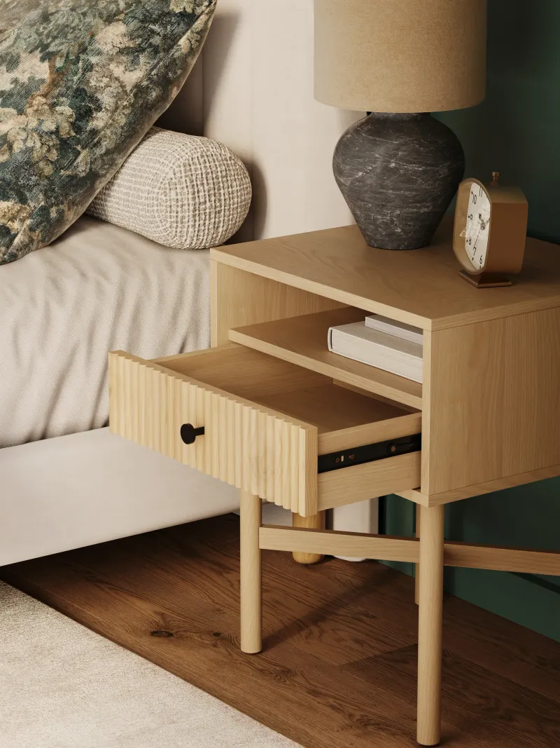 3D Furniture Rendering for Dragonfly Furniture — Fluted Nightstands, view 5