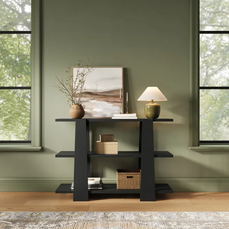 3D Furniture Rendering for Dragonfly Furniture — 3-Tier Wood Console Table, view 7