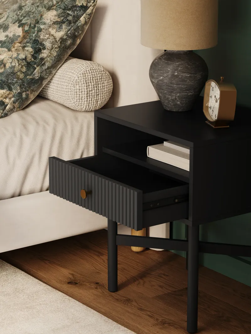 3D Furniture Rendering for Dragonfly Furniture — Fluted Nightstands, view 6