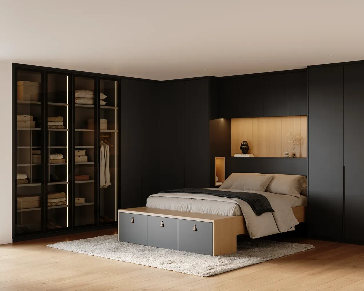 Camber — Warm Shadows — Black Bedroom Furniture