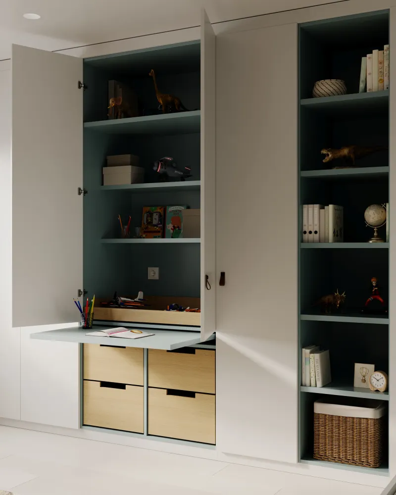 3D Furniture Rendering for Camber — Scandinavian Mood — Kids' Bedroom, view 2