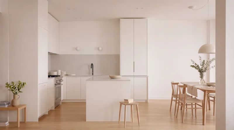 3D Interior Rendering for London interior design studio — Pale Oak and Linen, view 3