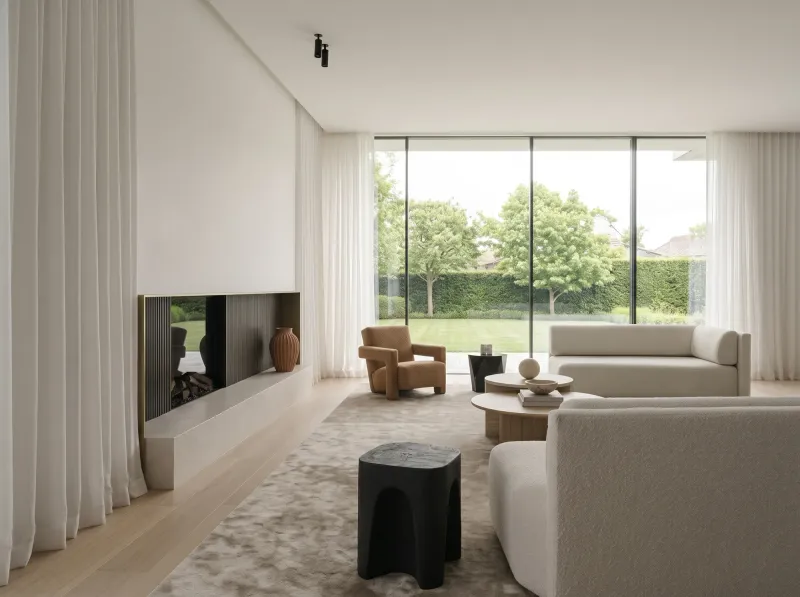 3D Interior Rendering for Melbourne interior design studio — Bronze and Bouclé, view 2