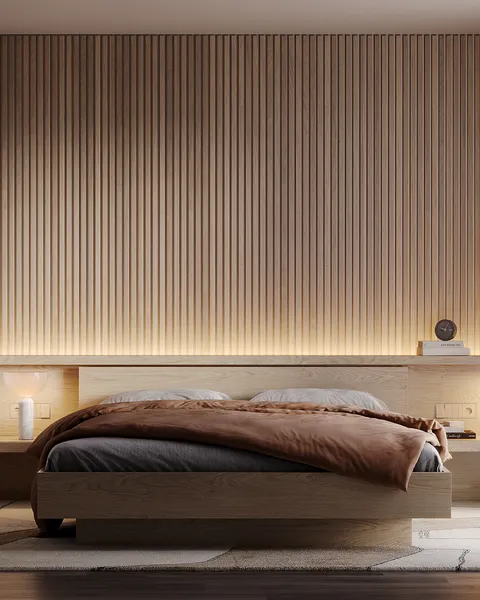 Bedroom Collection — Fluted Oak Panel