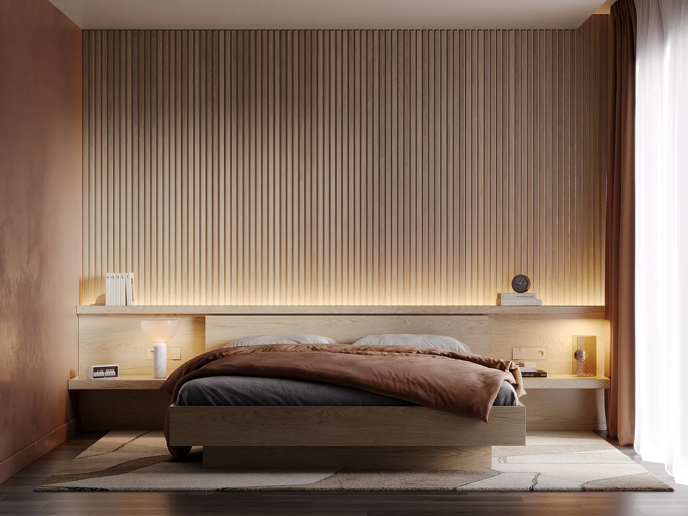 Furniture manufacturer — Bedroom Collection — Fluted Oak Panel