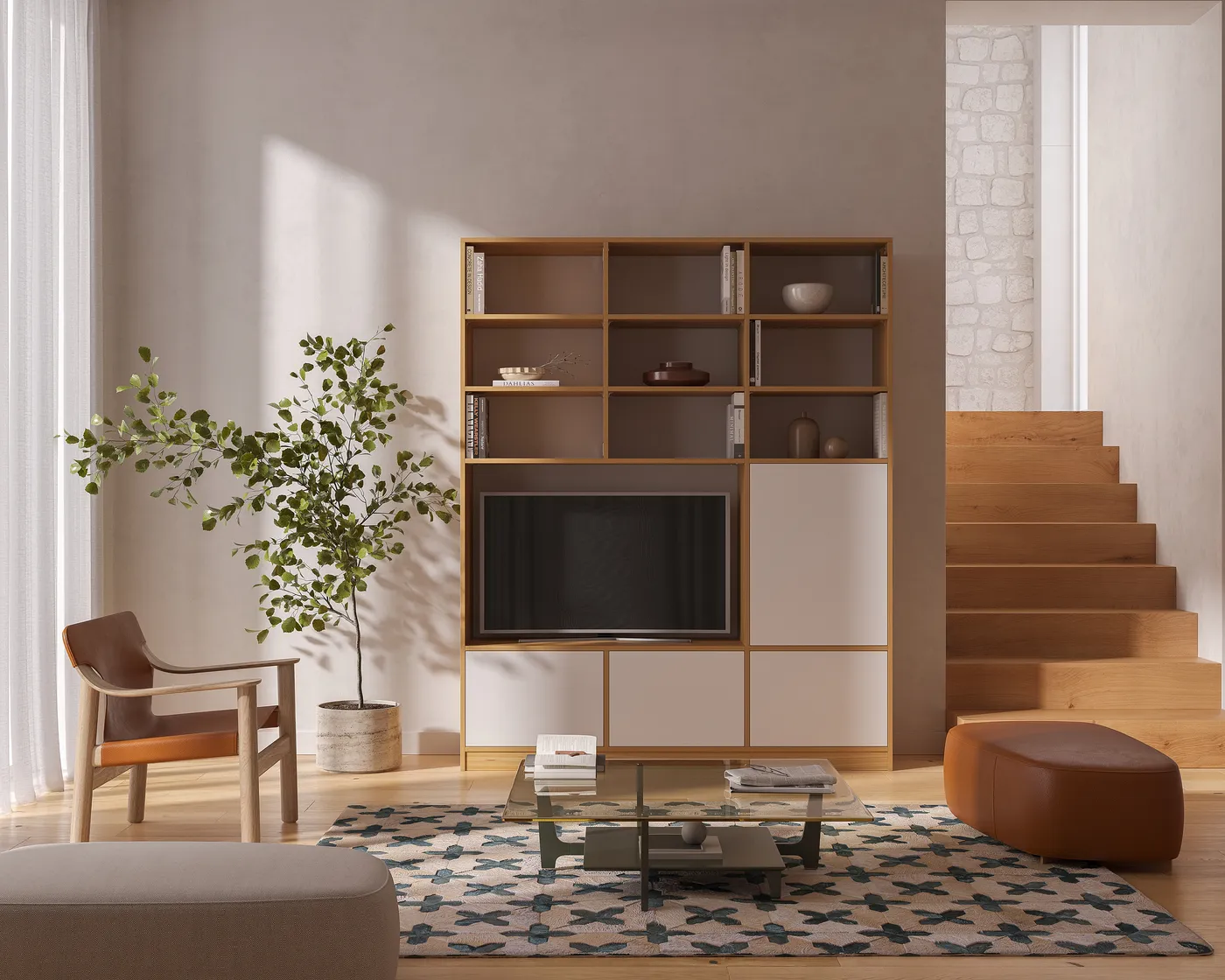 Furniture manufacturer — Storage & Living Collection — Stairwell TV Unit