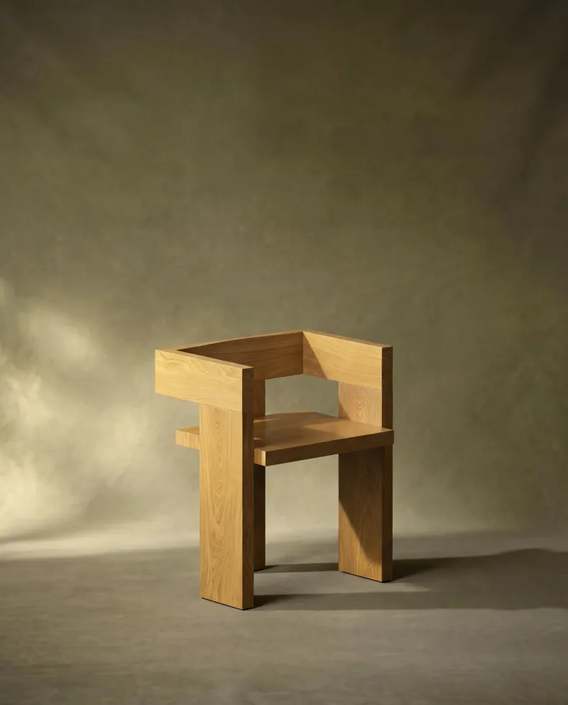 3D Furniture Rendering for Sydney furniture workshop — Stacked Oak, view 2